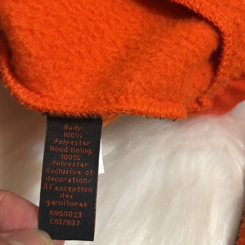Banana Republic Orange Fleece Zip Hooded Jacket